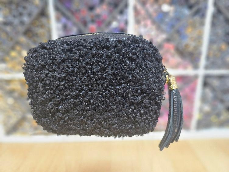 Tasche Flausch, schwarz