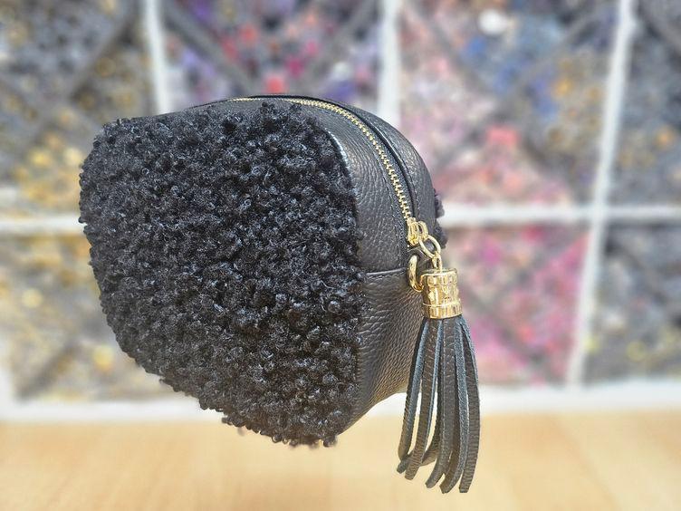 Tasche Flausch, schwarz - 0