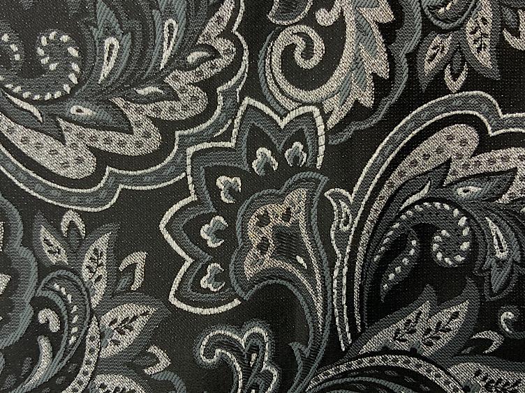 Polyesterstoff mit grossflächigem Muster in silber - 1