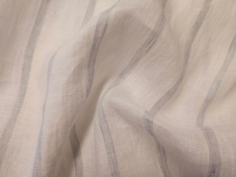 Leinen Vual streifen, weiss hellblau