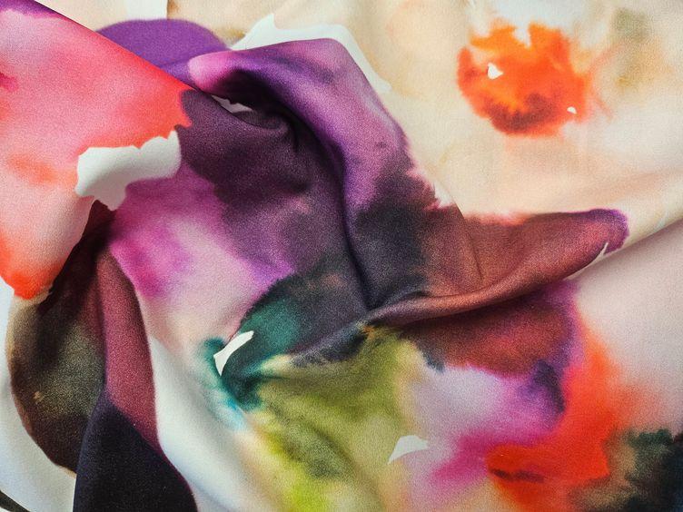 Baumwollstoff Aquarell Blumen