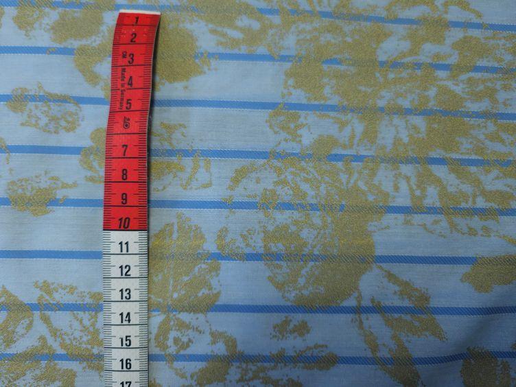 Tencel Stoff mit Gold, blau - 0