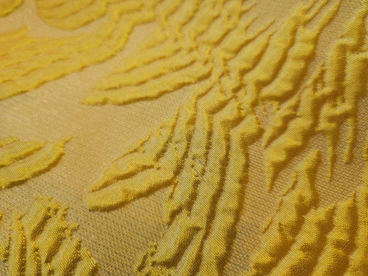 Organza mit Ausbrennern, gelb - 0