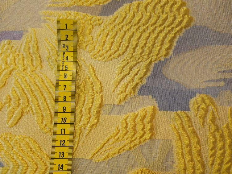 Organza mit Ausbrennern, gelb - 1