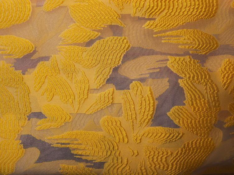 Organza mit Ausbrennern, gelb - 3