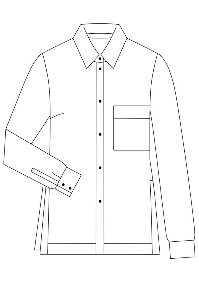 Trendschnitt No 19, Bluse mit Seitenschlitzen - 1