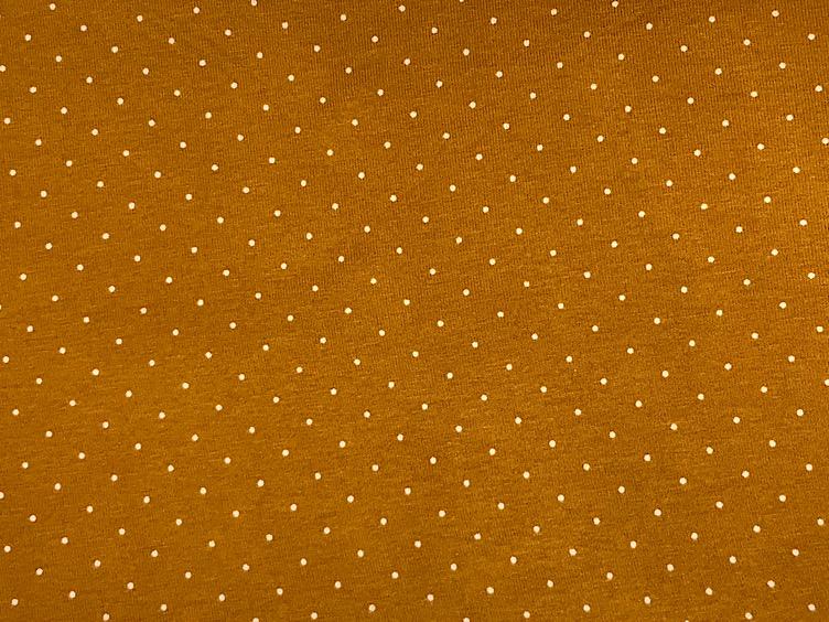 Viskose Jersey mit kleinen Tupfen caramel - 0