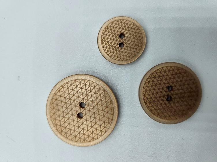 Beiger Knopf 18mm/22mm/28mm