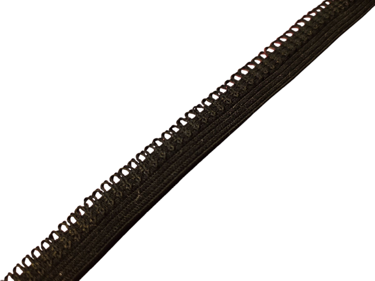 Elastisches Einfassband mit Spitzenabschluss