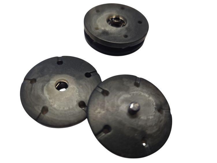 Dekorative Druckknöpfe 27mm matt, grau