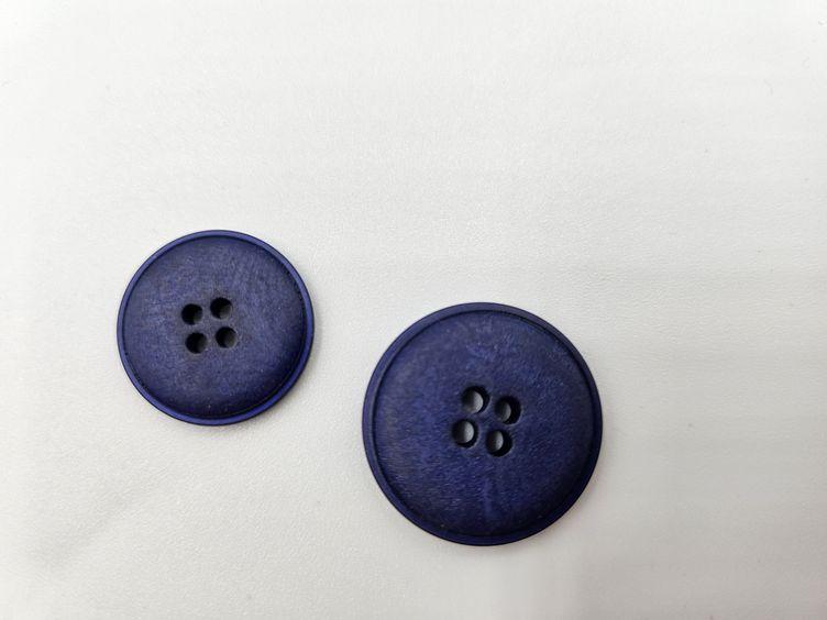 Blauer Knopf 18mm/22mm