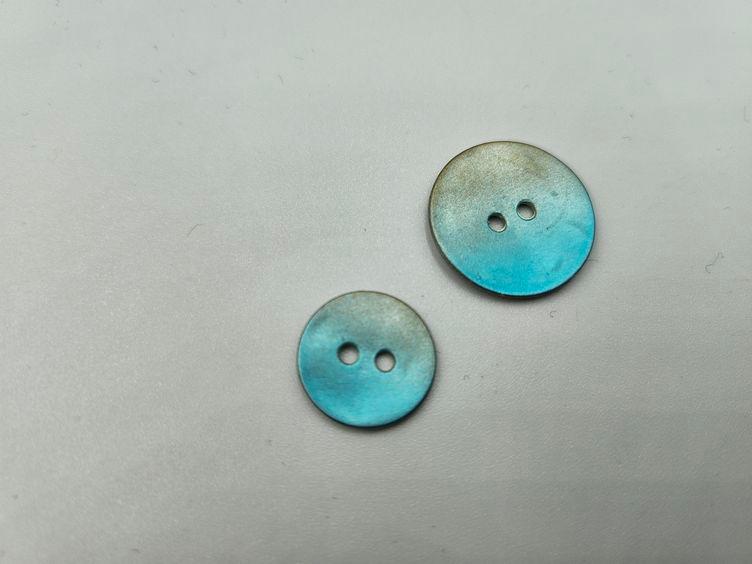 Metallknopf hellblau 15mm/20mm