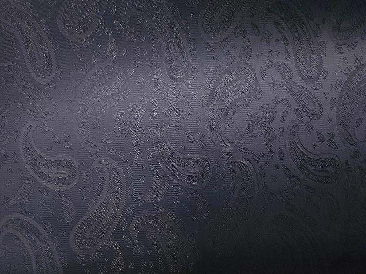 Futterstoff paisley, schwarz - 0