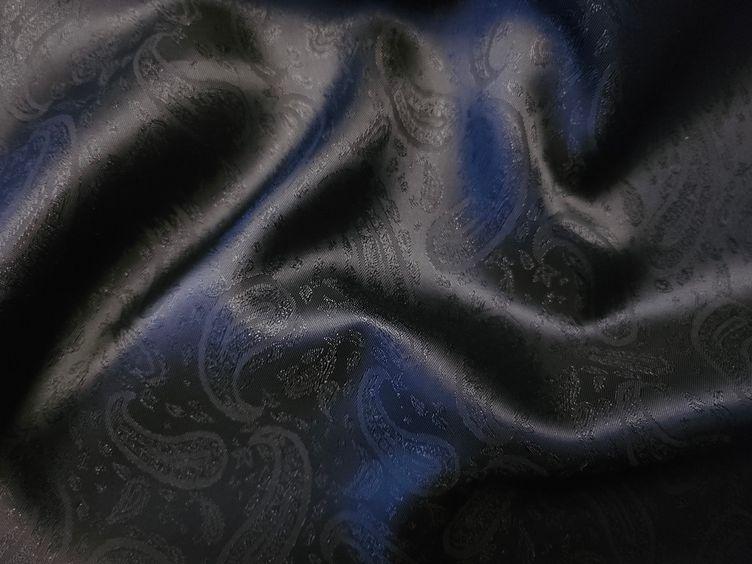 Futterstoff paisley, schwarz