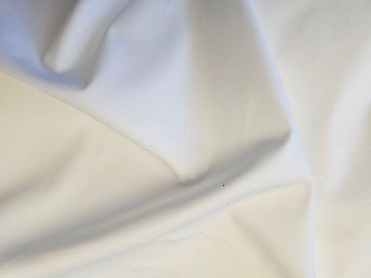 Baumwoll-Popeline Stretch, weiss