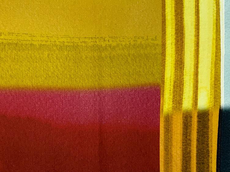 Viskosestoff bedruckt gelb/rot/blau - 0