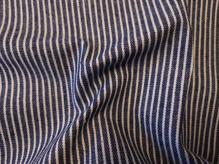 Jeansstoff Längsstreifen, blau
