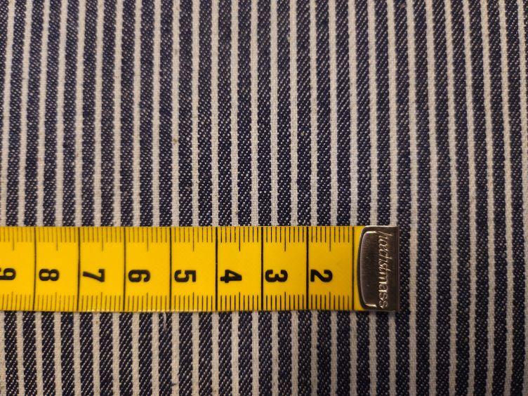 Jeansstoff Längsstreifen, blau - 2