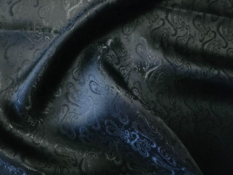 Futterstoff Paisley klein, schwarz