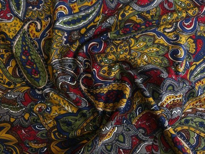 Viskose Jersey Paisley, dunkel