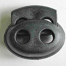 Kordelstopper doppelt, schwarz