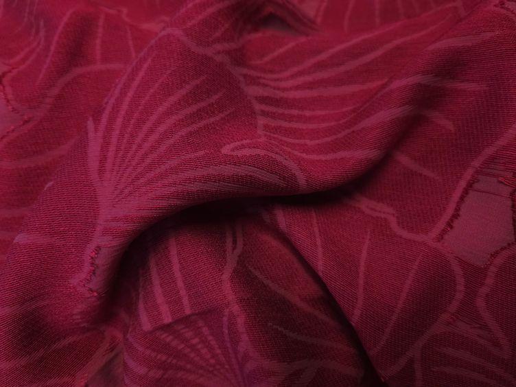 Viskose Jacquard mit Ausbrennern, rot