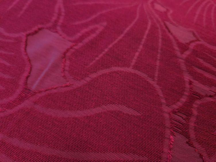 Viskose Jacquard mit Ausbrennern, rot - 0