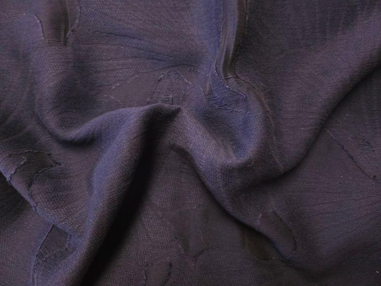 Viskose Jacquard mit Ausbrennern, blau