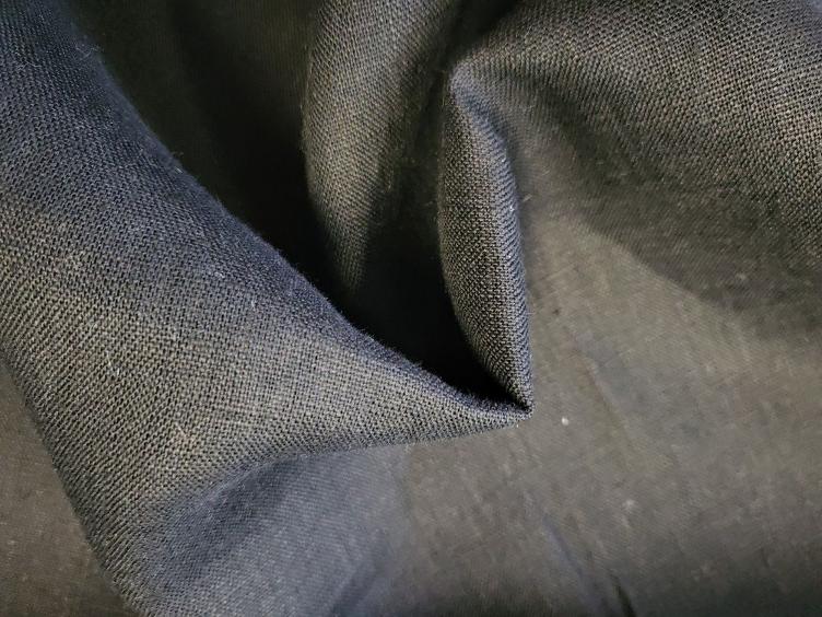 Leinenstoff uni schwarz