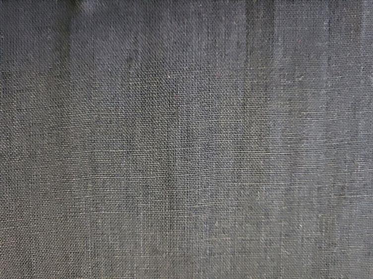 Leinenstoff uni schwarz - 0