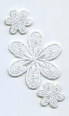 Aufbügelpatch Blumen, 3 Stk.. div Farben