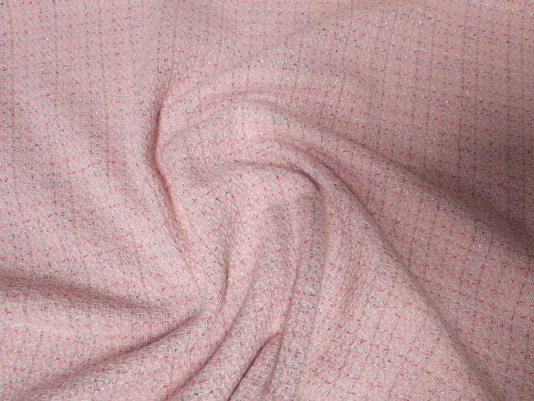 Boucle mit Lurex, rosa