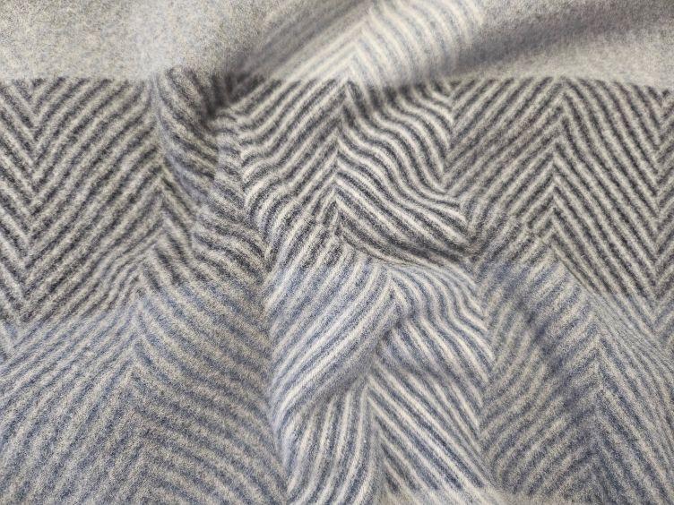 Woll-Flausch Multicolor, grau blau