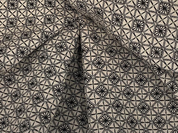 Baumwoll/Polyesterstoff mit geometrischem Muster sand