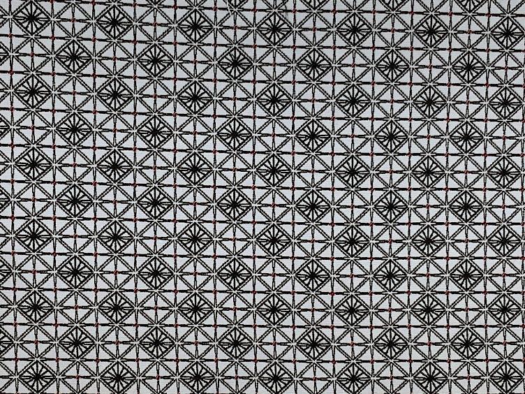Baumwoll/Polyesterstoff mit geometrischem Muster grau - 0