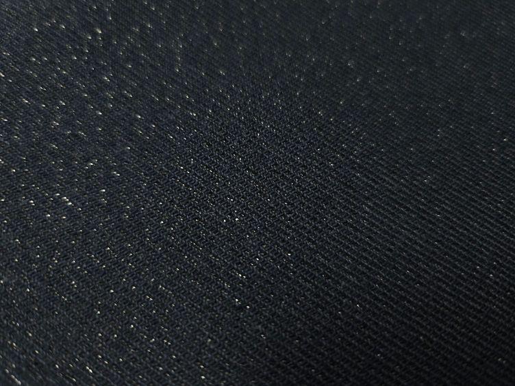 Baumwoll-Köper mit Lurex, marine - 1