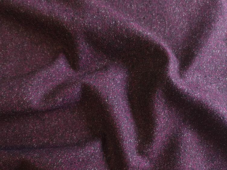 Wolle-Baumwolle Tweed, fuchsia