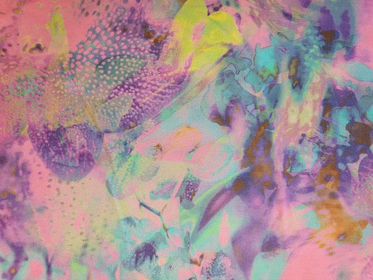 Viskose- Slinky mit Batik Druck - 0