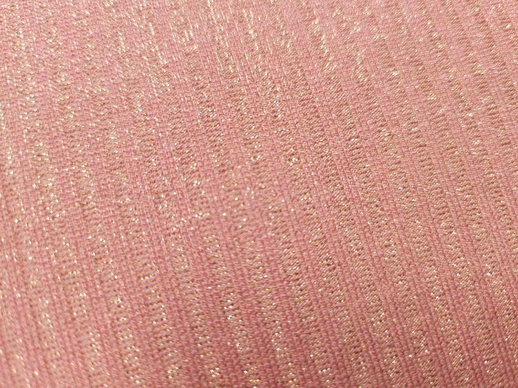 Jersey Glitzer Rippe, rosa - 1