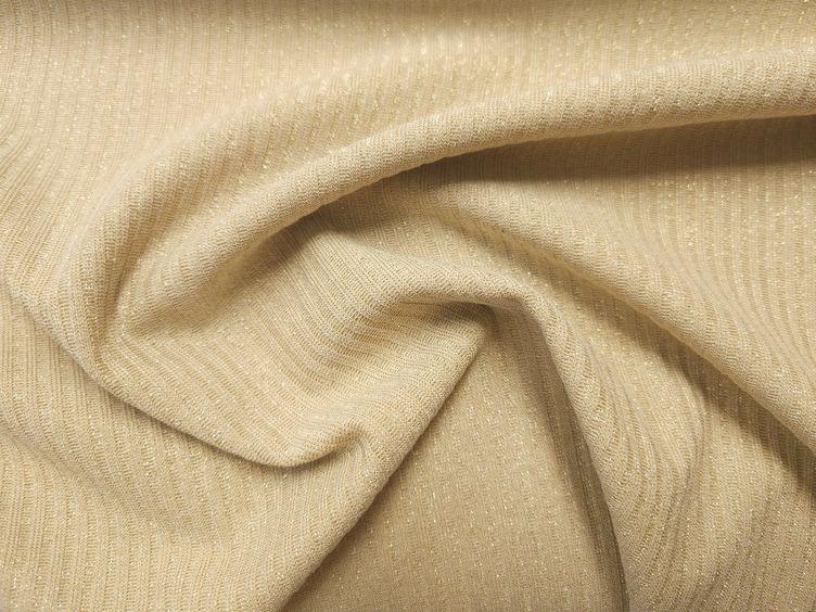 Jersey Glitzer Rippe, beige