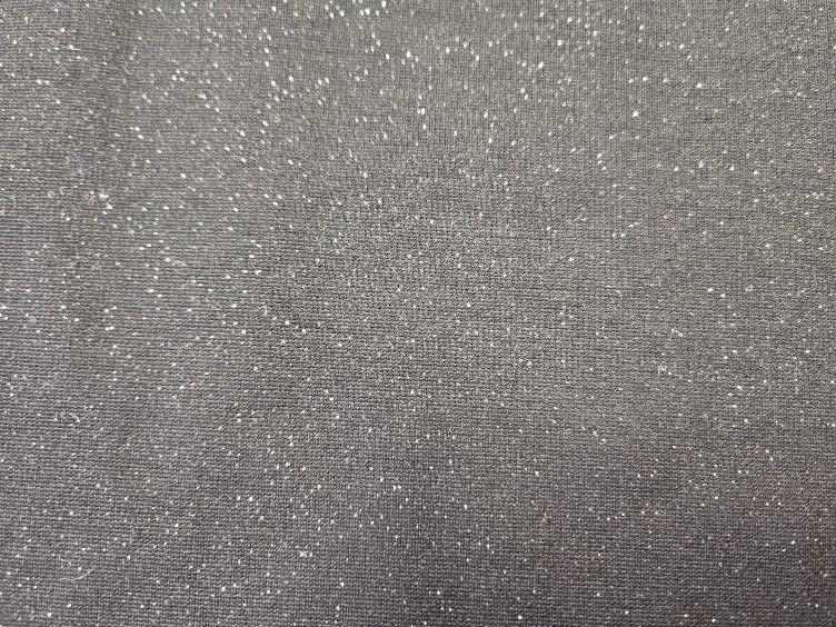 Punto Milano silber-Flitter, schwarz - 0