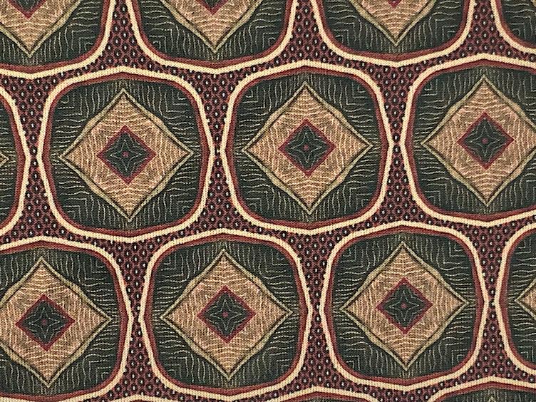 Scuba bedruckt mit geometrischem Muster rot/braun - 0