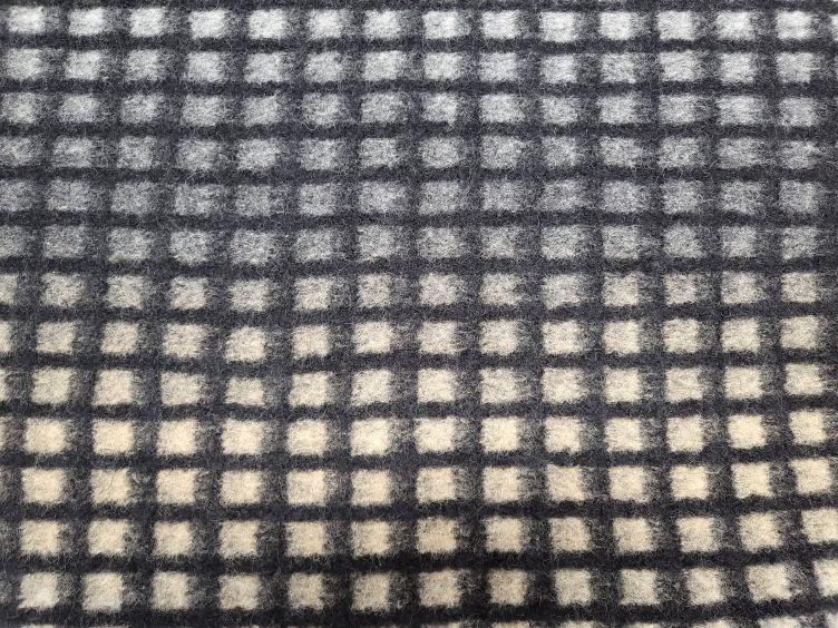 Wolle Quadrate mit Farbverlauf schwarz - 0