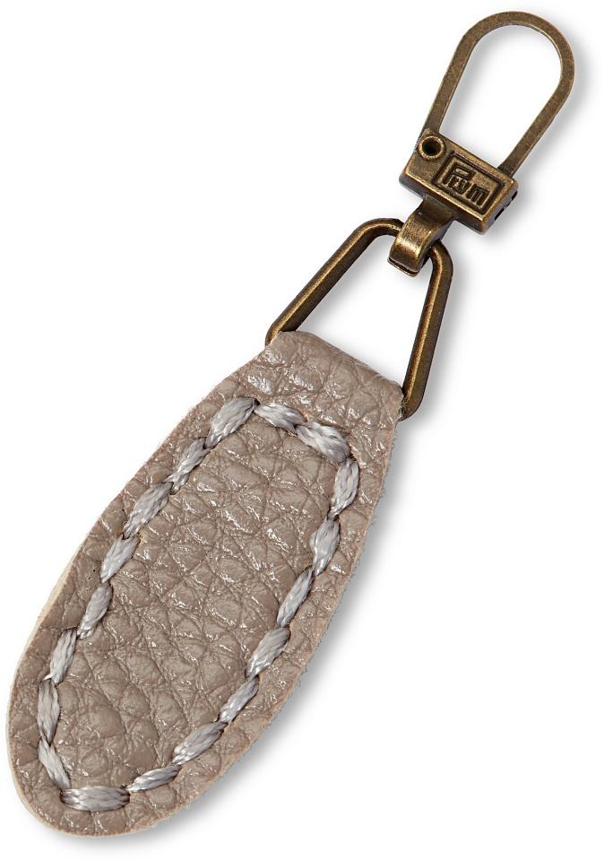 Prym Fashion-Zipper Lederimitat oval taupe - 0