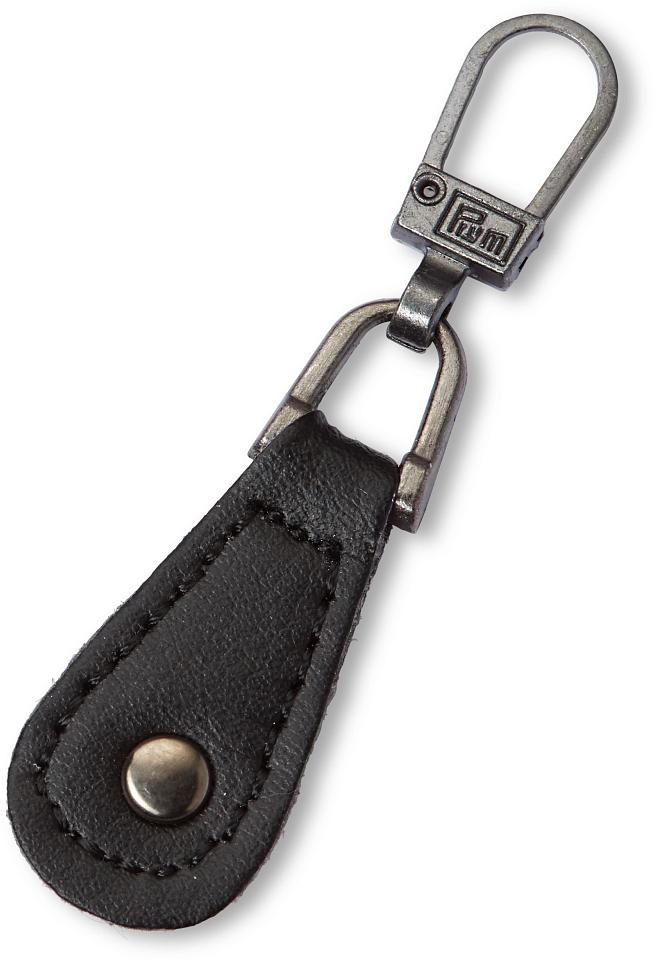 Prym Fashion-Zipper Lederimitat rund schwarz - 0