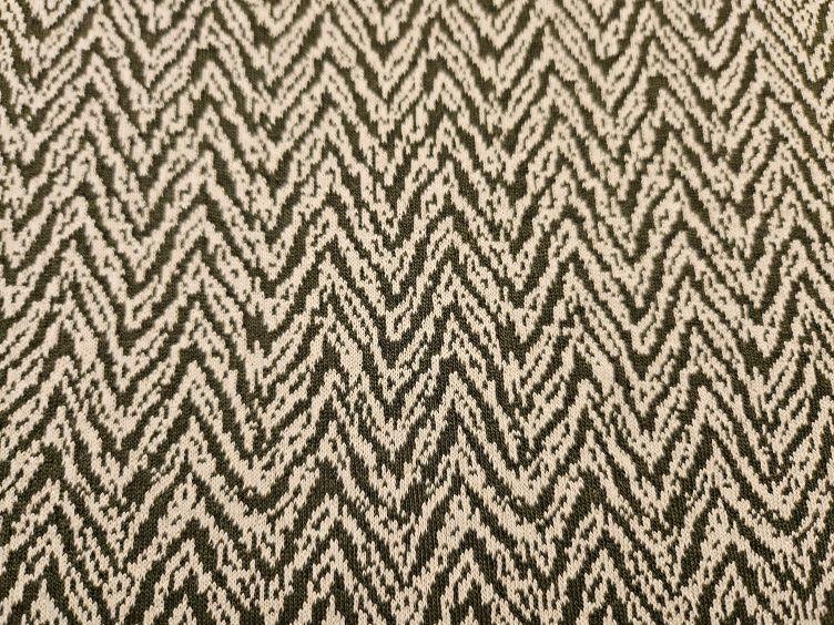 Jersey-Jacquard Zick-Zack, olive - 0