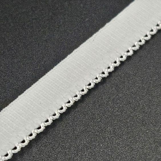 Elastisches Spitzenband, creme - 0