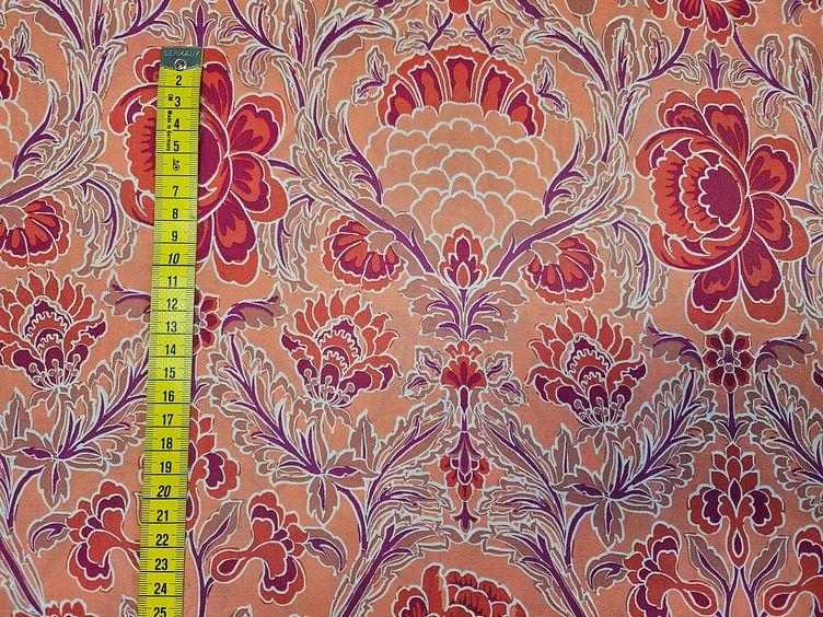 Viskose mit grossem Blumenprint, rot - 2