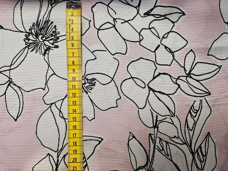 Viskosegewebe mit grossem Blumenprint, rosa - 1
