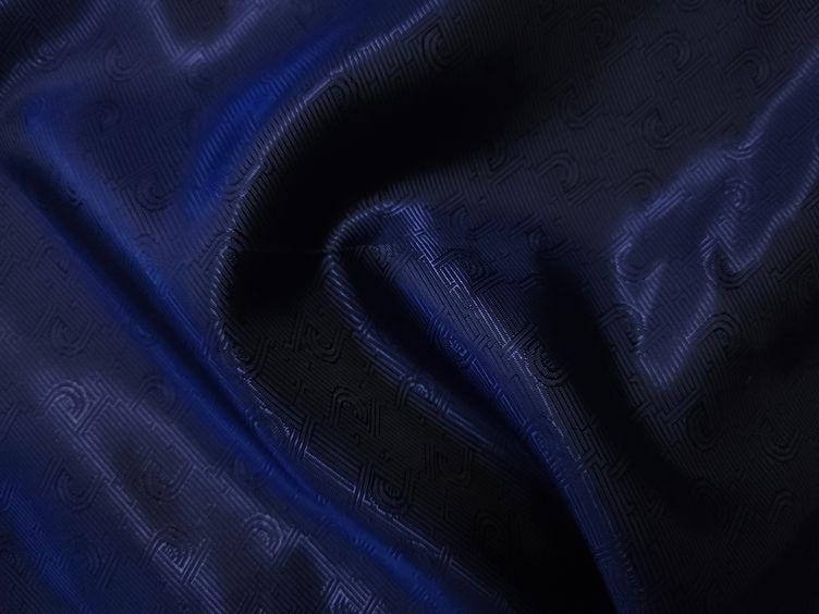 Futterstoff geometrisch, blau